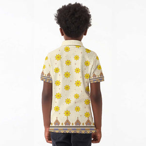 Enkutatash Dashiki Adey Abeba Pattern Kid Polo Shirt