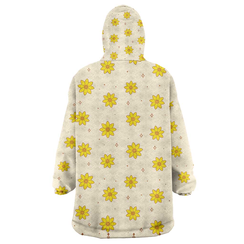 Enkutatash Dashiki Adey Abeba Pattern KId Wearable Blanket Hoodie