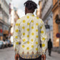 Enkutatash Dashiki Adey Abeba Pattern Long Sleeve Button Shirt