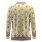 Enkutatash Dashiki Adey Abeba Pattern Long Sleeve Polo Shirt
