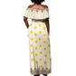 Enkutatash Dashiki Adey Abeba Pattern Off Shoulder Maxi Dress