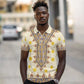 Enkutatash Dashiki Adey Abeba Pattern Polo Shirt