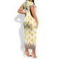 Enkutatash Dashiki Adey Abeba Pattern Short Sleeve Bodycon Dress LT01
