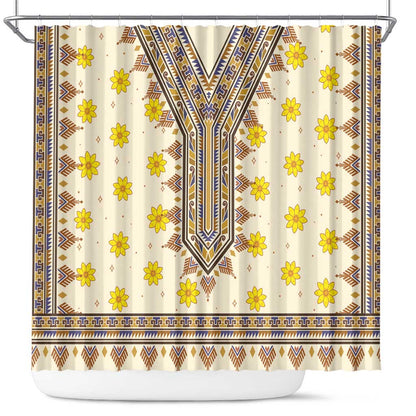 Enkutatash Dashiki Adey Abeba Pattern Shower Curtain