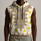 Enkutatash Dashiki Adey Abeba Pattern Sleeveless Zip Hoodie - African Pride