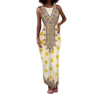 Enkutatash Dashiki Adey Abeba Pattern Tank Maxi Dress