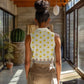 Enkutatash Dashiki Adey Abeba Pattern Women Sleeveless Polo Shirt