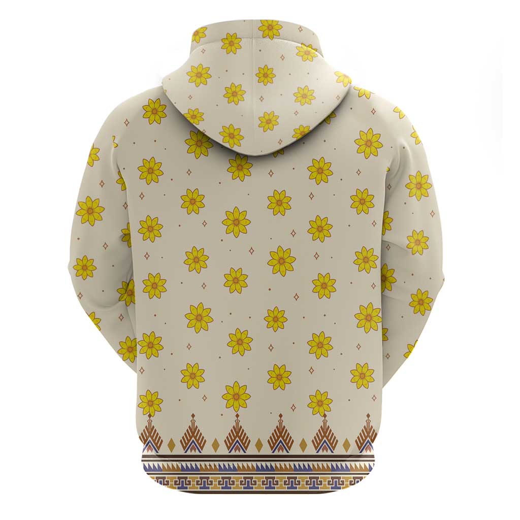 Enkutatash Dashiki Adey Abeba Pattern Zip Hoodie