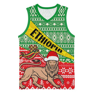 Ethiopia Christmas Basketball Jersey - Melkam Gena with African Pattern - African Pride