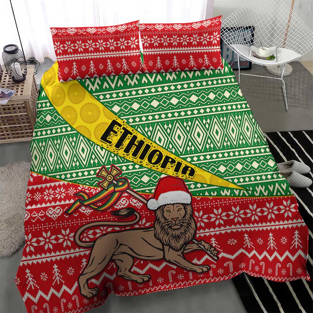Ethiopia Christmas Bedding Set - Melkam Gena with African Pattern
