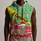 Ethiopia Christmas Sleeveless Hoodie - Melkam Gena with African Pattern - African Pride