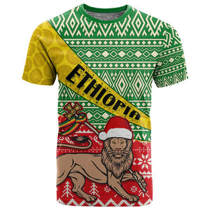 Ethiopia Christmas T shirt - Melkam Gena with African Pattern