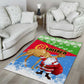 Eritrea Christmas Area Rug with Santa Claus and Dromedary Camel