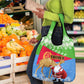 Eritrea Christmas Grocery Bag with Santa Claus and Dromedary Camel