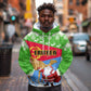Custom Eritrea Christmas Hoodie with Santa Claus and Dromedary Camel