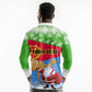 Custom Eritrea Christmas Long Sleeve Polo Shirt with Santa Claus and Dromedary Camel