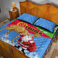 Eritrea Christmas Quilt Bed Set with Santa Claus and Dromedary Camel
