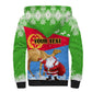 Custom Eritrea Christmas Sherpa Hoodie with Santa Claus and Dromedary Camel