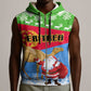 Custom Eritrea Christmas Sleeveless Zip Hoodie with Santa Claus and Dromedary Camel - African Pride