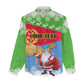 Custom Eritrea Christmas Women Casual Shirt with Santa Claus and Dromedary Camel LT01