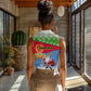 Custom Eritrea Christmas Women Sleeveless Polo Shirt with Santa Claus and Dromedary Camel