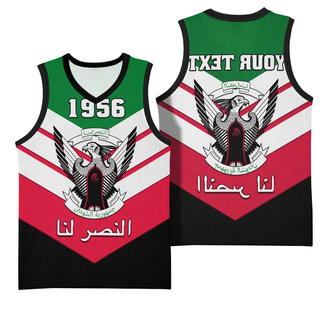 Sudan Independence Day Basketball Jersey with Sudanese Secretary Bird - African Pride