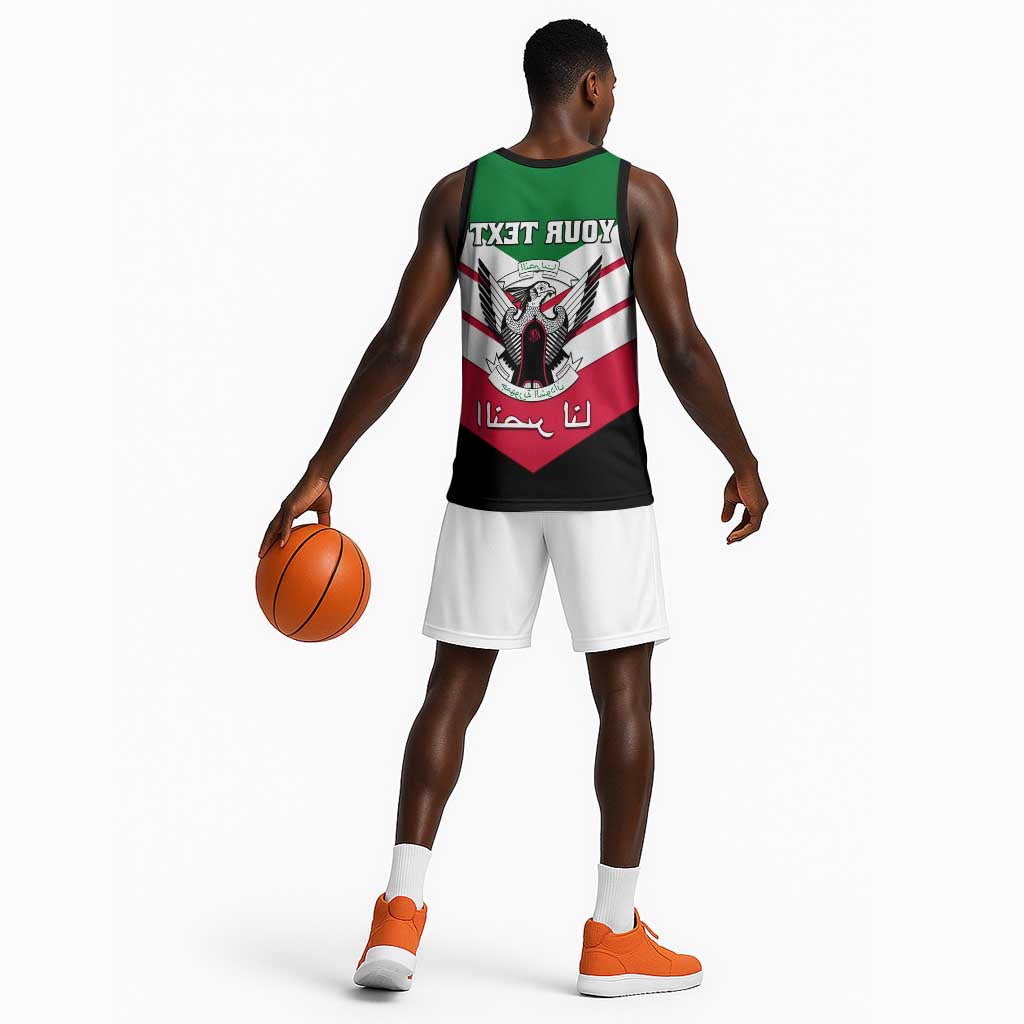 Sudan Independence Day Basketball Jersey with Sudanese Secretary Bird - African Pride