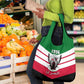 Sudan Independence Day Grocery Bag with Sudanese Secretary Bird