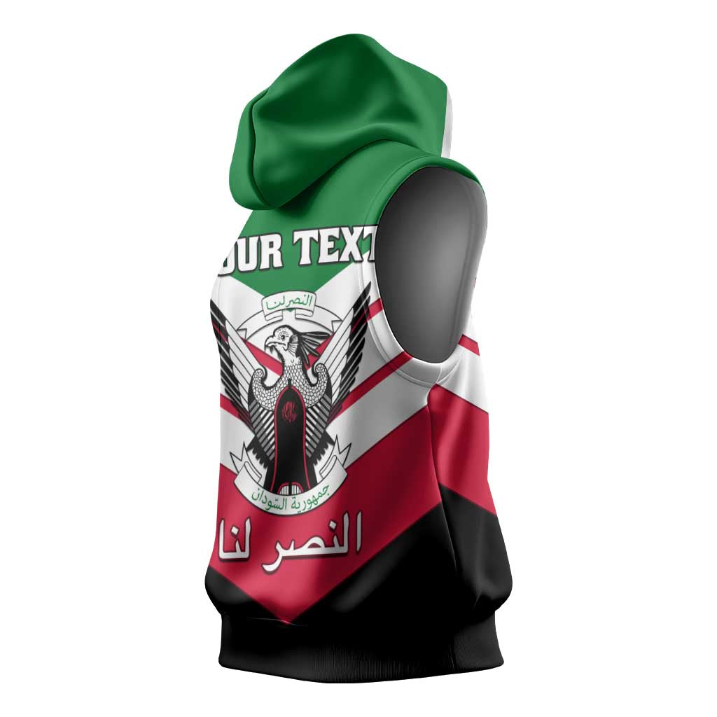 Sudan Independence Day Sleeveless Hoodie with Sudanese Secretary Bird - African Pride