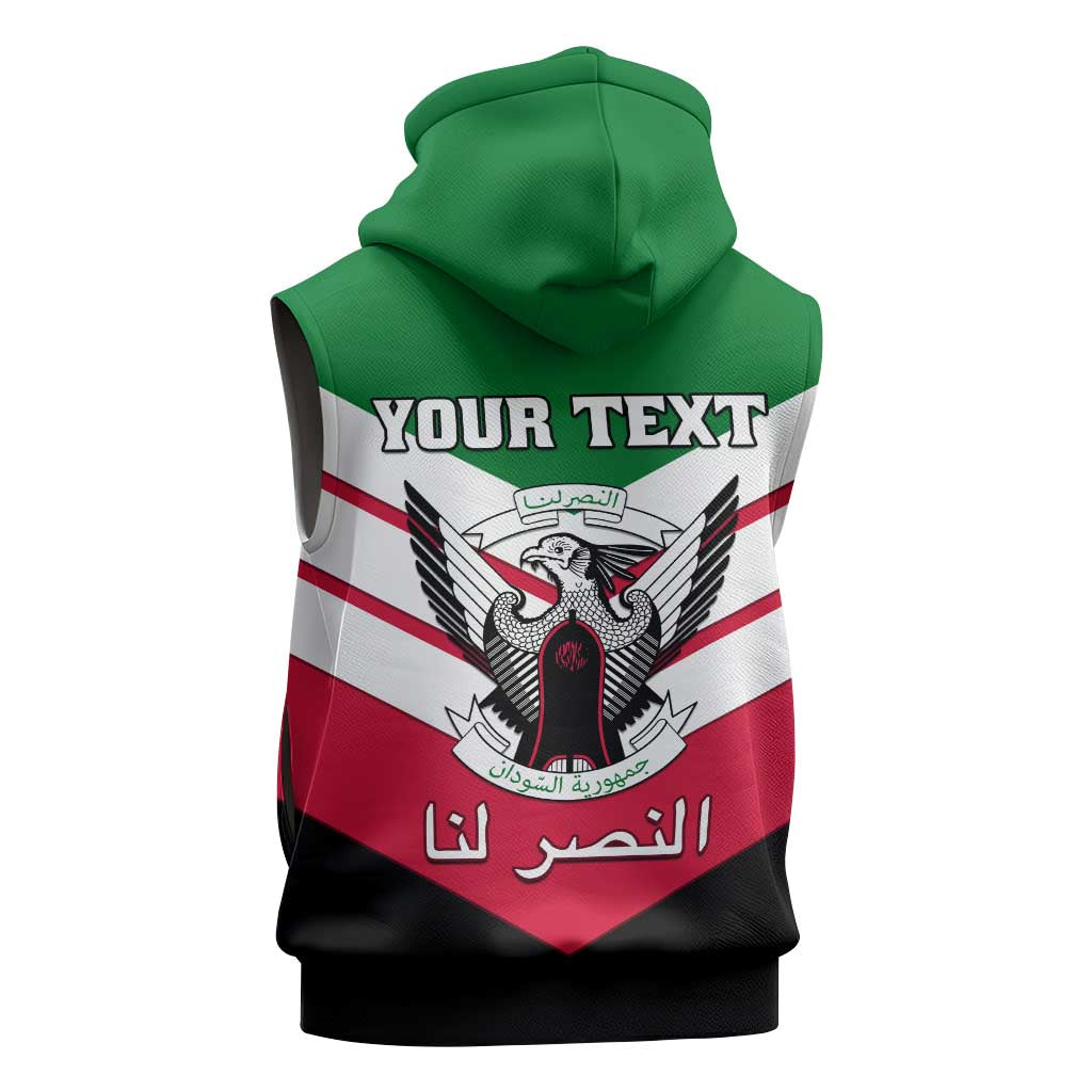 Sudan Independence Day Sleeveless Zip Hoodie with Sudanese Secretary Bird - African Pride