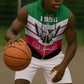 Sudan Independence Day Sleeveless Zip Hoodie with Sudanese Secretary Bird - African Pride