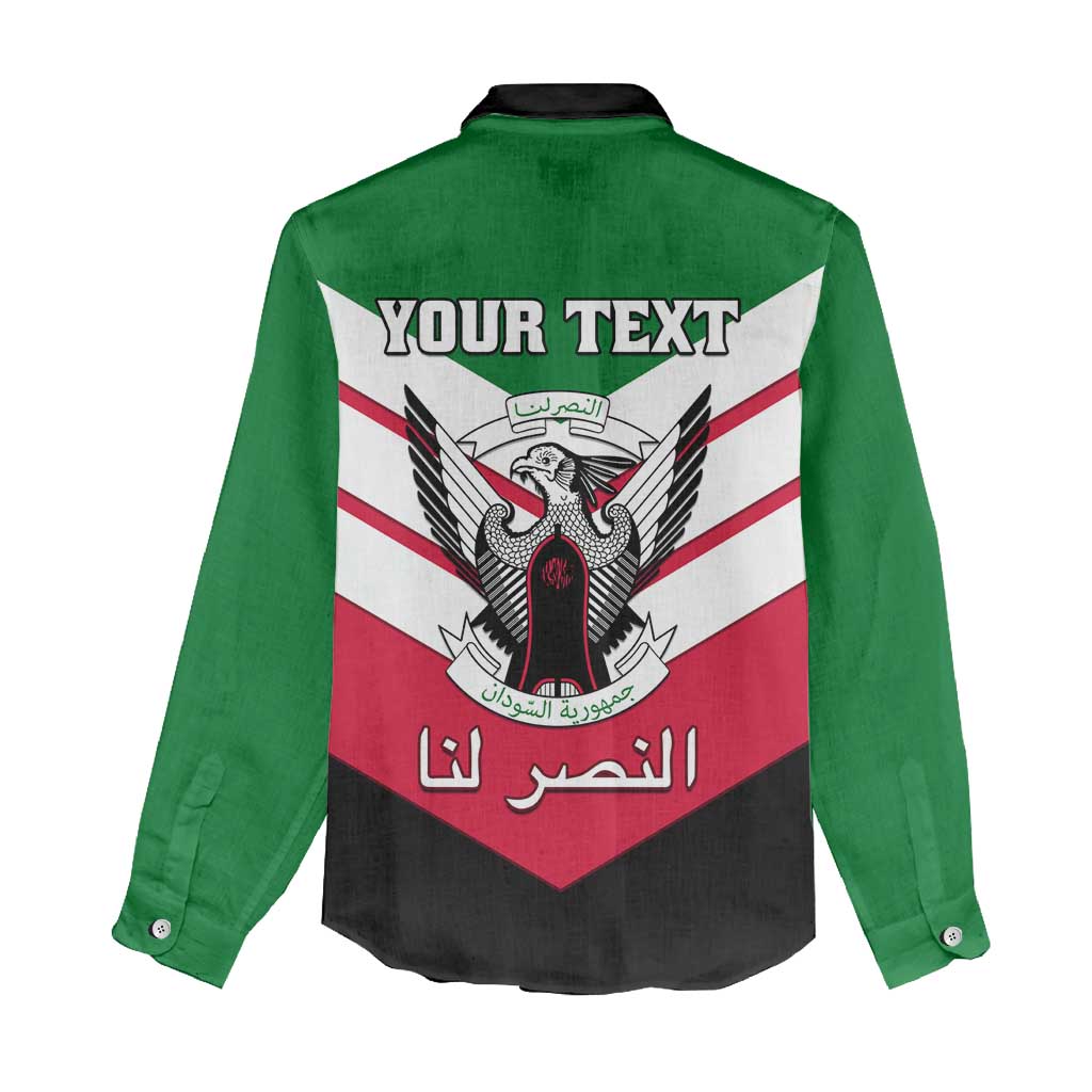 Sudan Independence Day Women Casual Shirt with Sudanese Secretary Bird LT01