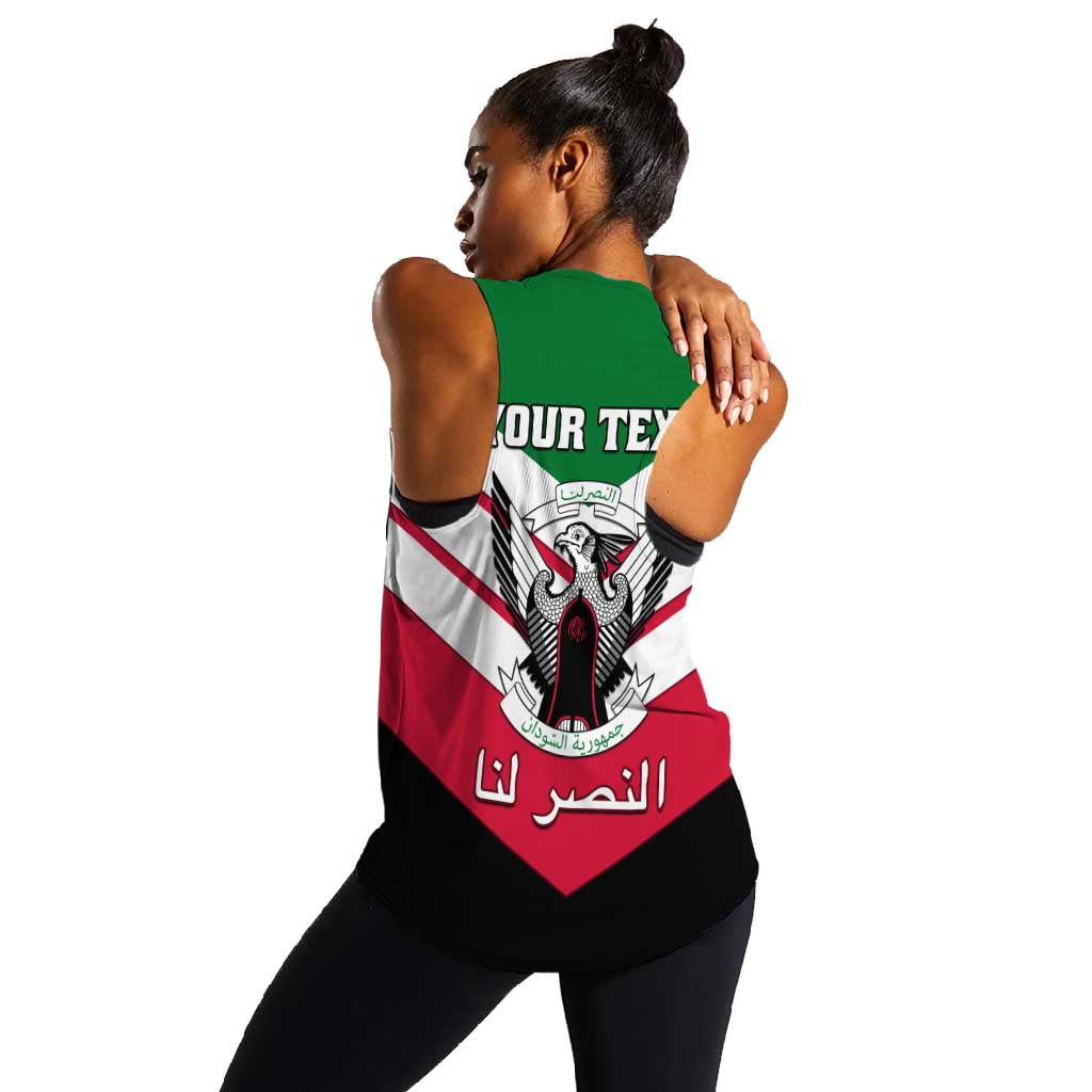 Sudan Independence Day Women Racerback Tank with Sudanese Secretary Bird