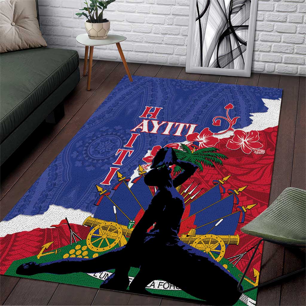 Personalised Afro Haiti Le Marron Inconnu Area Rug Dashiki Mix ...