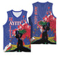 Personalised Afro Haiti Le Marron Inconnu Basketball Jersey Dashiki Mix Polynesian Pattern - African Pride