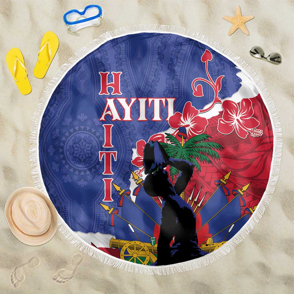 Personalised Afro Haiti Le Marron Inconnu Beach Blanket Dashiki Mix ...