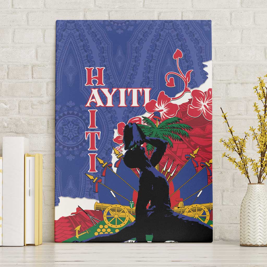 Personalised Afro Haiti Le Marron Inconnu Canvas Wall Art Dashiki Mix ...