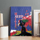 Personalised Afro Haiti Le Marron Inconnu Canvas Wall Art Dashiki Mix Polynesian Pattern