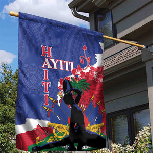 Personalised Afro Haiti Le Marron Inconnu Garden Flag Dashiki Mix Polynesian Pattern