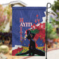 Personalised Afro Haiti Le Marron Inconnu Garden Flag Dashiki Mix Polynesian Pattern