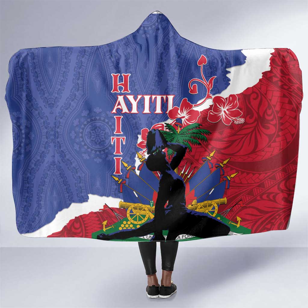 Personalised Afro Haiti Le Marron Inconnu Hooded Blanket Dashiki Mix ...