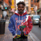 Personalised Afro Haiti Le Marron Inconnu Hoodie Dashiki Mix Polynesian Pattern