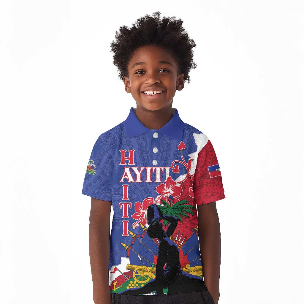 Personalised Afro Haiti Le Marron Inconnu Kid Polo Shirt Dashiki Mix ...