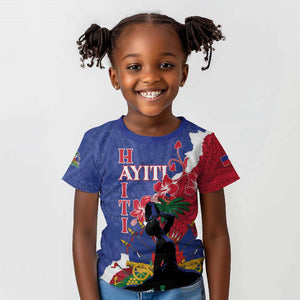 Personalised Afro Haiti Le Marron Inconnu Kid T shirt Dashiki Mix Polynesian Pattern