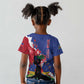 Personalised Afro Haiti Le Marron Inconnu Kid T shirt Dashiki Mix Polynesian Pattern