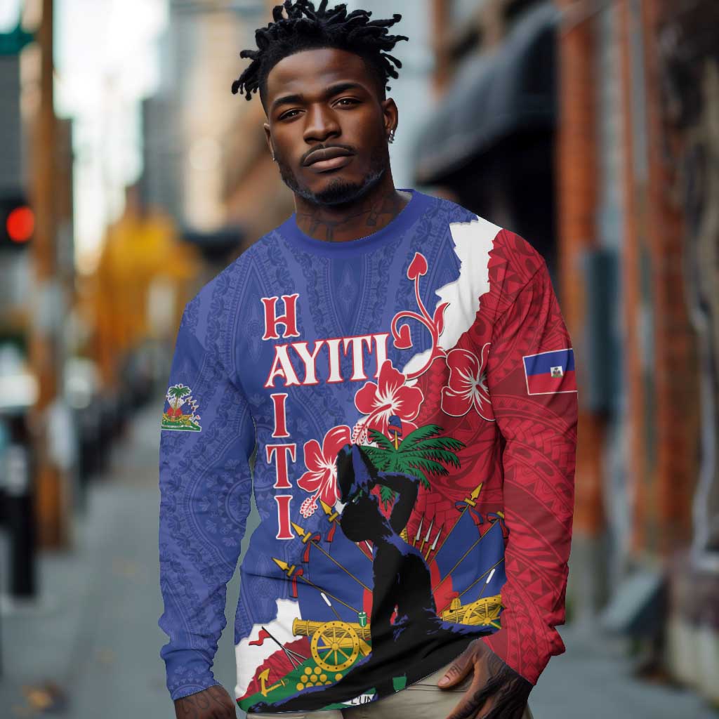 Personalised Afro Haiti Le Marron Inconnu Long Sleeve Shirt Dashiki Mix ...