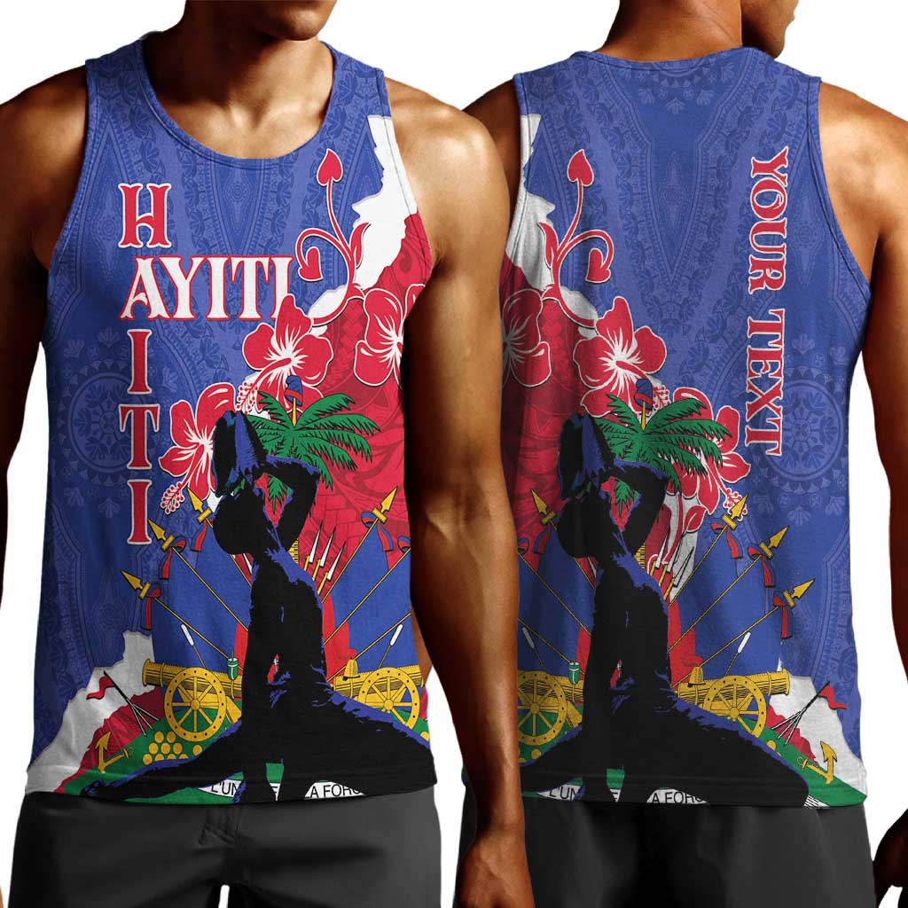 Personalised Afro Haiti Le Marron Inconnu Men Tank Top Dashiki Mix Polynesian Pattern