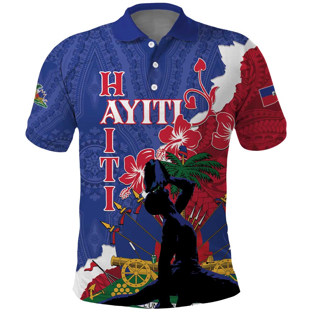 Personalised Afro Haiti Le Marron Inconnu Polo Shirt Dashiki Mix ...