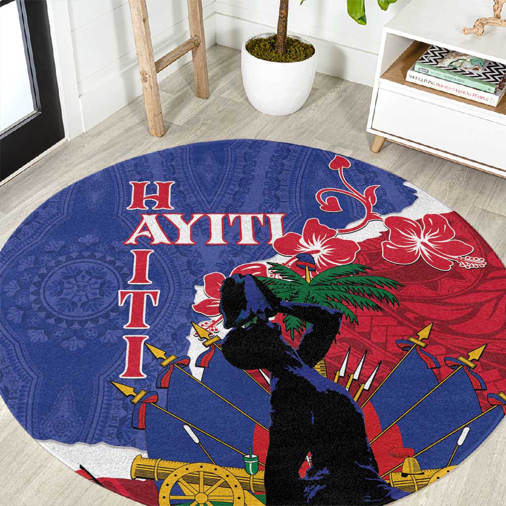 Personalised Afro Haiti Le Marron Inconnu Round Carpet Dashiki Mix ...