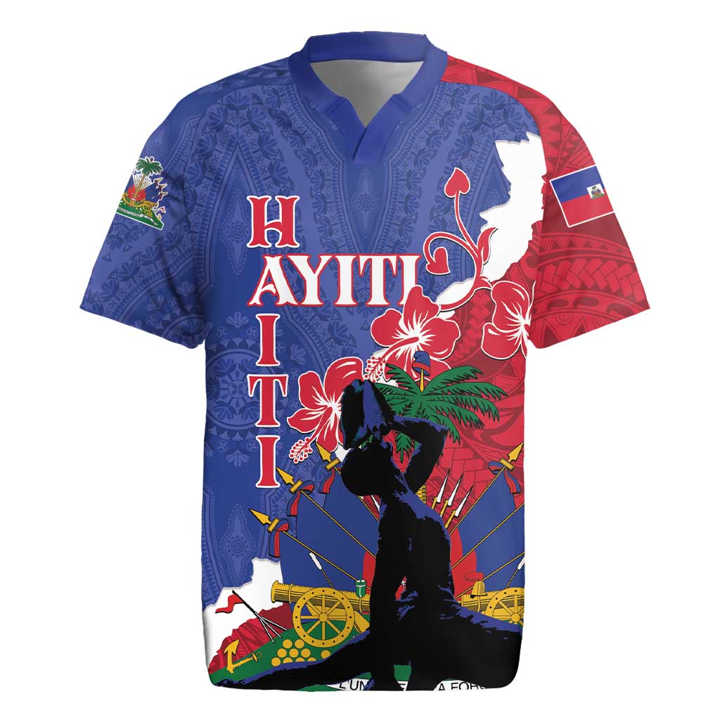 Personalised Afro Haiti Le Marron Inconnu Rugby Jersey Dashiki Mix ...